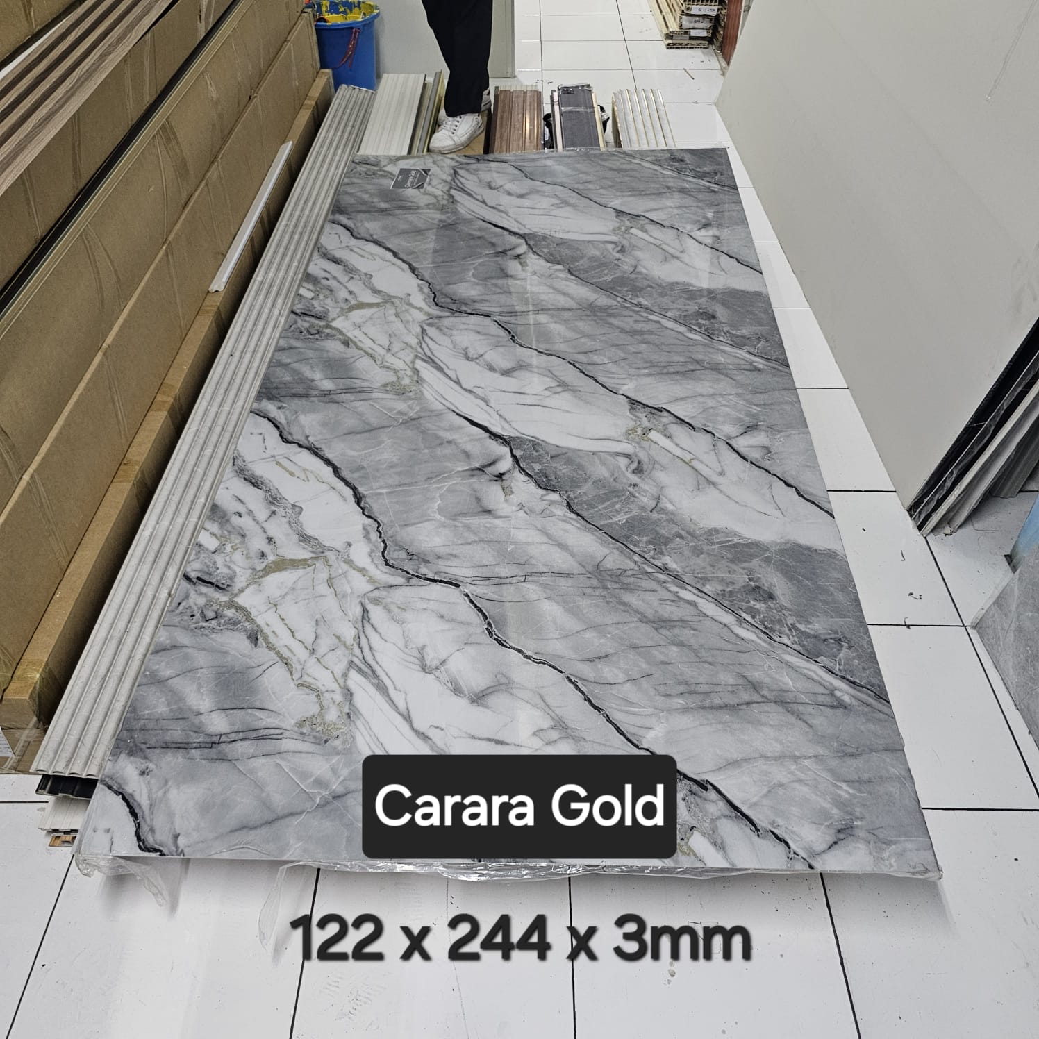 MARMER PVC 122 X 290 CM/ PVC MARMER / DECORASI DINDING