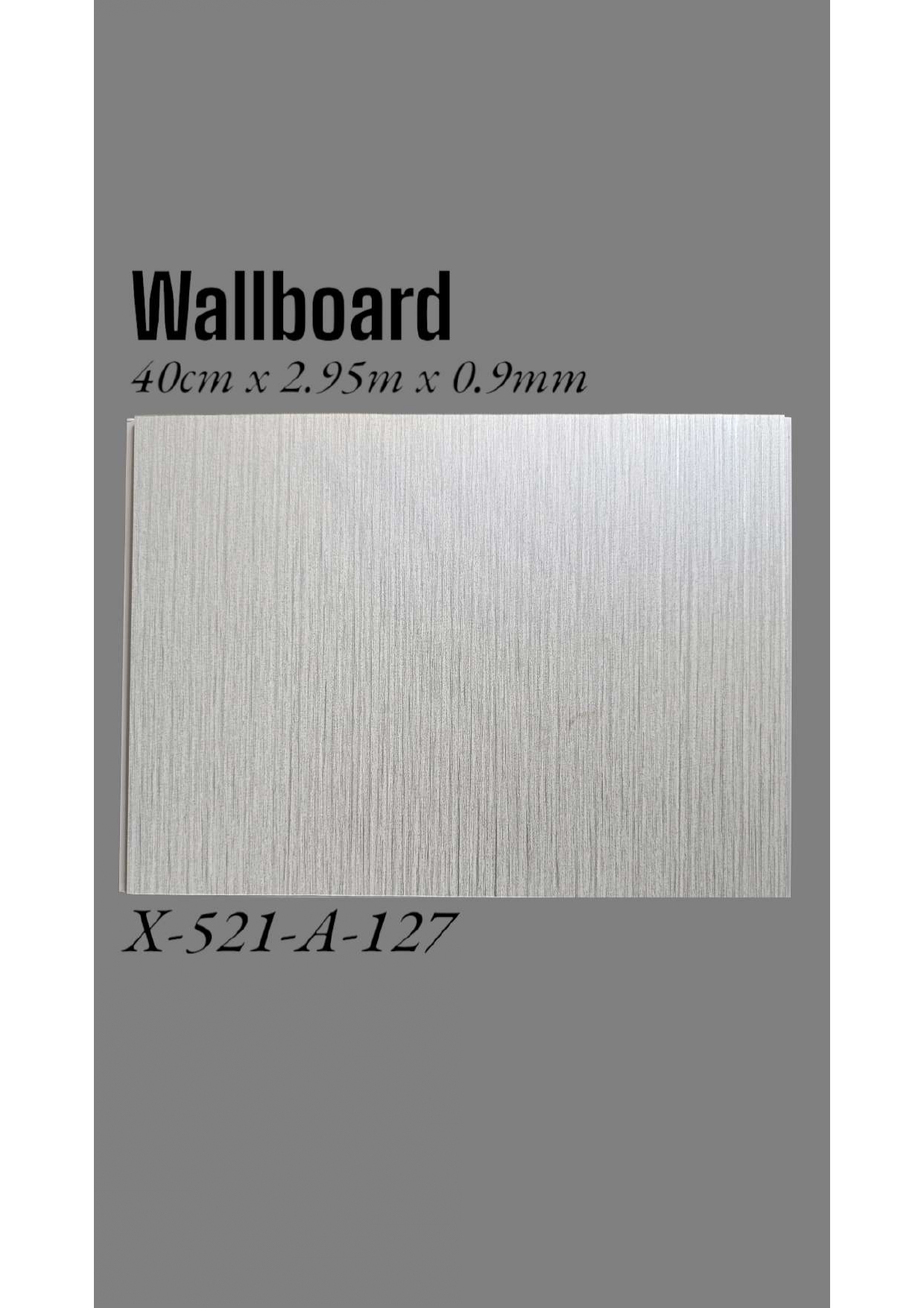 WALLBOARD PVC Uk 40cmx2,95m