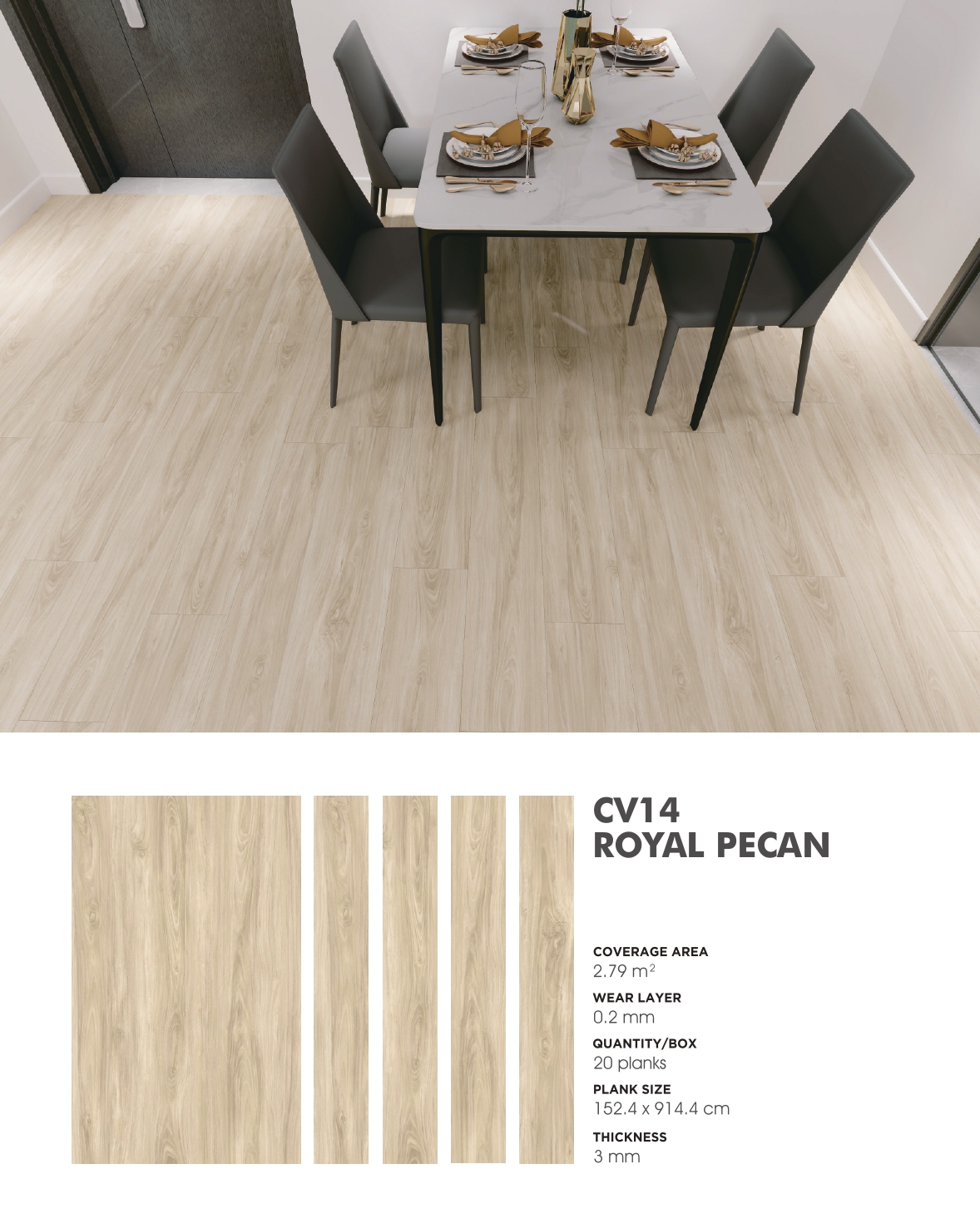 Vinyl Champion tebal 3mm 1 dus 2,79m2