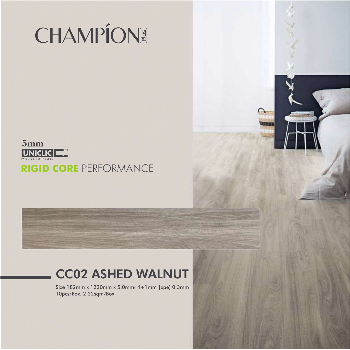 SPC Champion tebal 5mm 1 dus 2,22m2