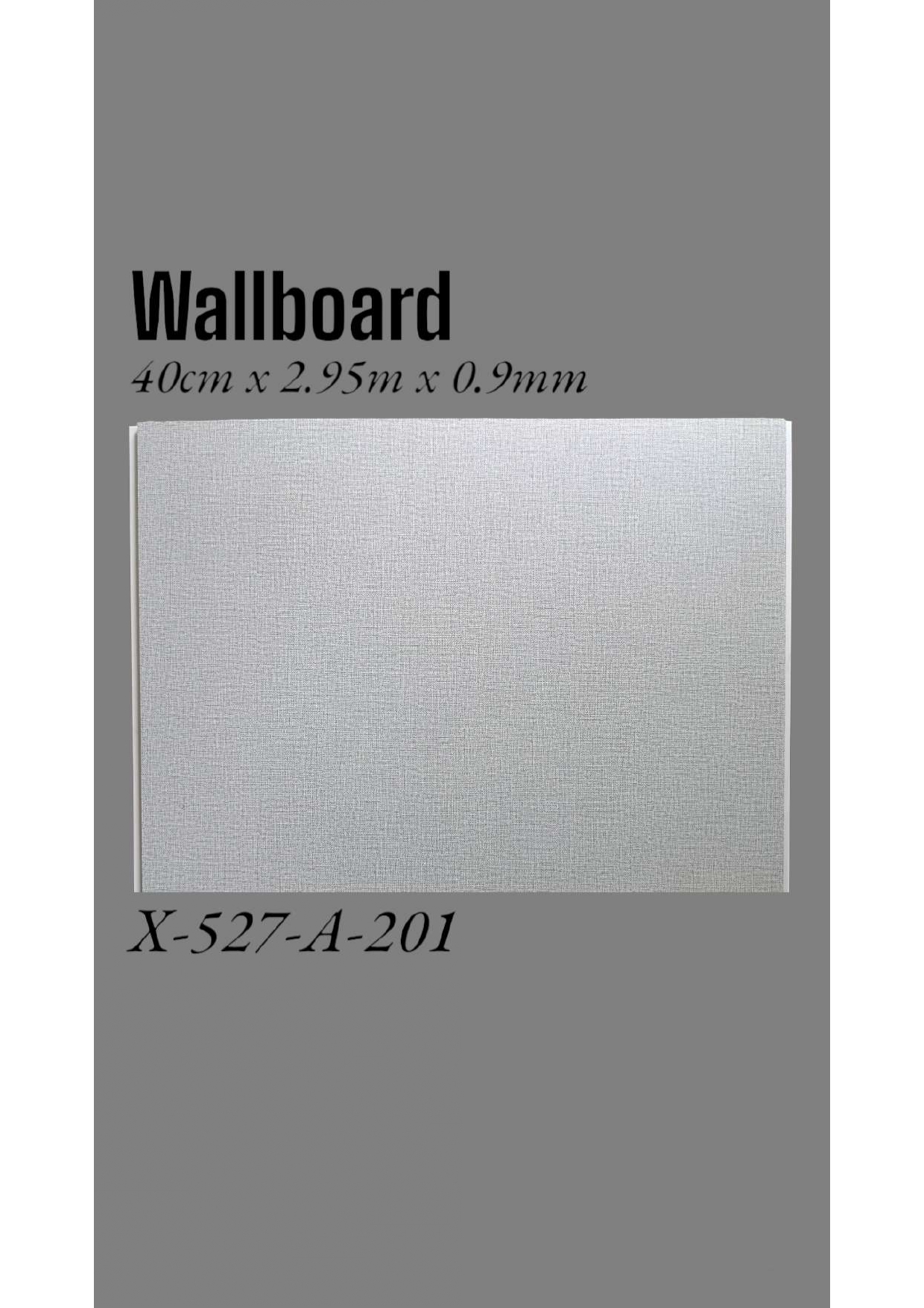 WALLBOARD PVC Uk 40cmx2,95m