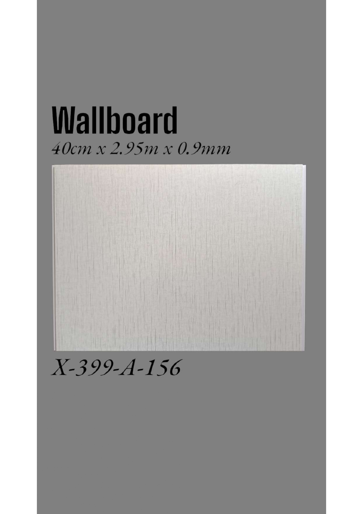 WALLBOARD PVC Uk 40cmx2,95m