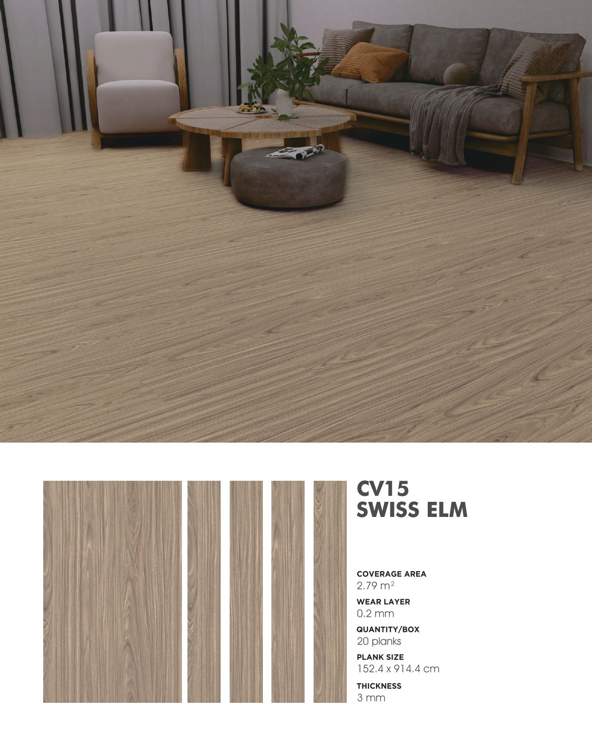 Vinyl Champion tebal 3mm 1 dus 2,79m2