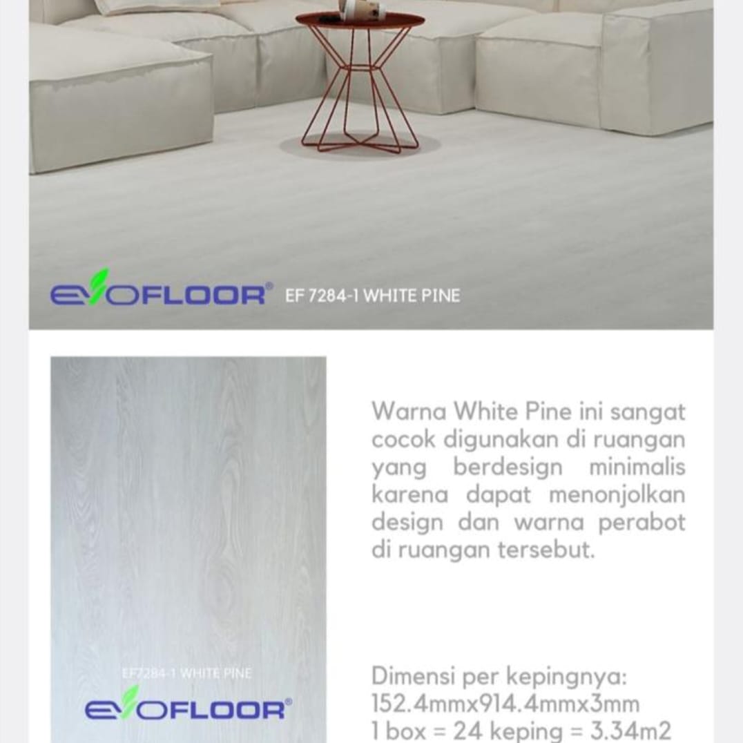 Vinyl EVOLOOR tebal 3mm 1 dus 3,345m2