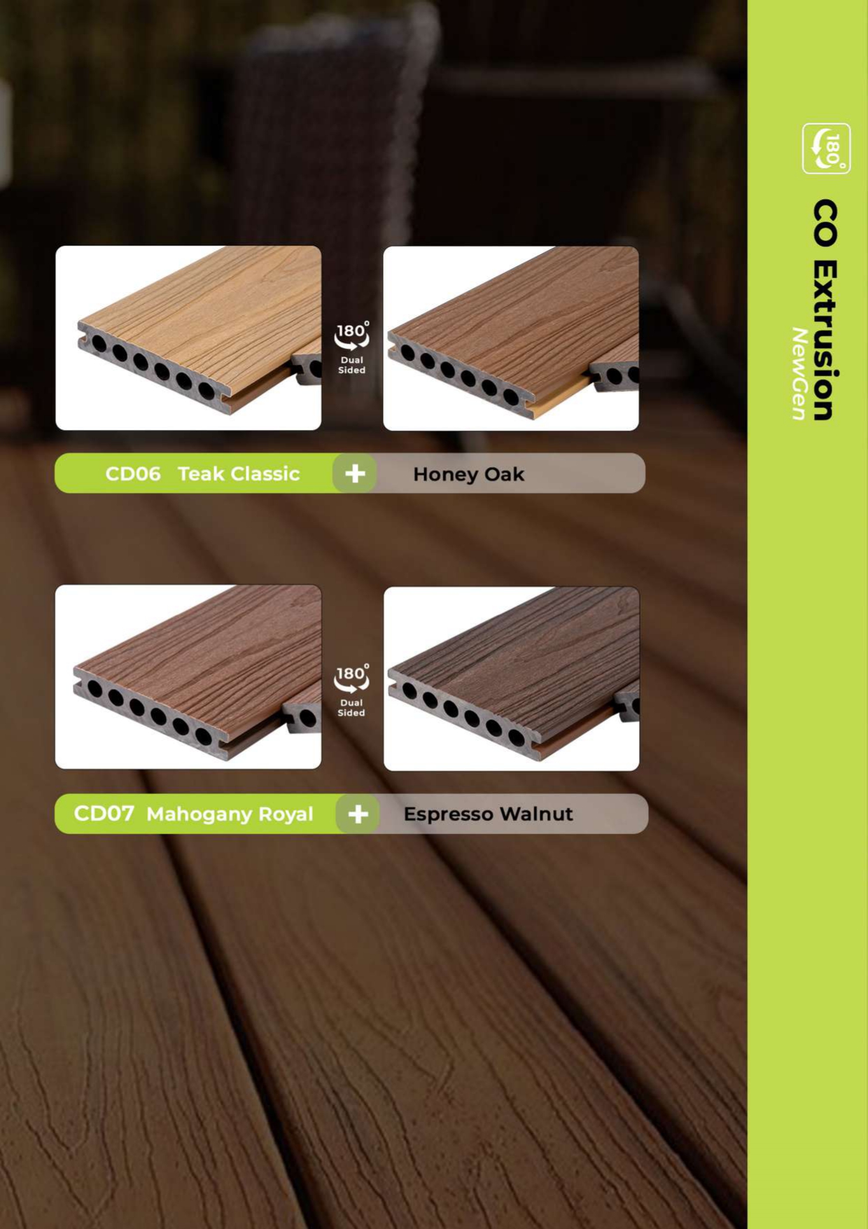 Lantai DECKING Motif Serat Kayu